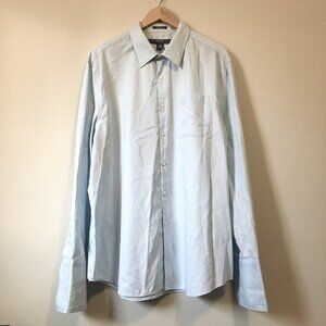 Perry Ellis Portfolio Classic Fit Luxury Cotton Pale Blue Dress Shirt
